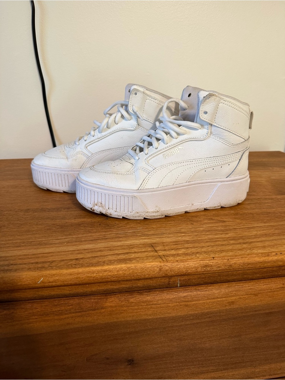 Puma White Women's High-Top Platform Sneakers